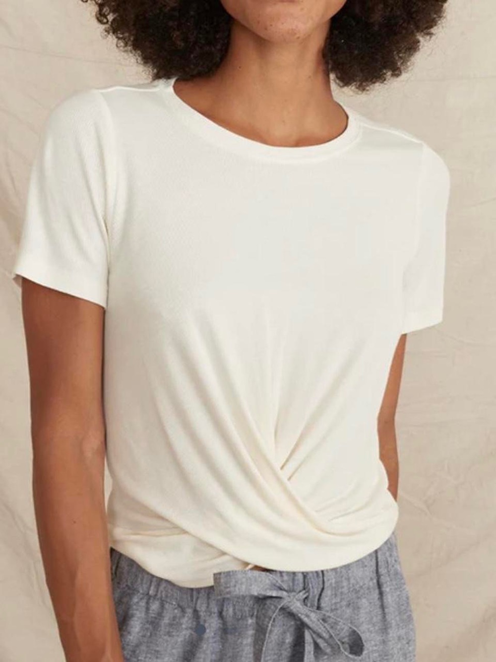 Dynamite‎ Twist-Front Short Sleeve Tee